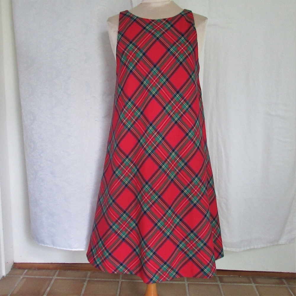 VINEYARD VINES NWT Christmas Tartan Shift Dress 12